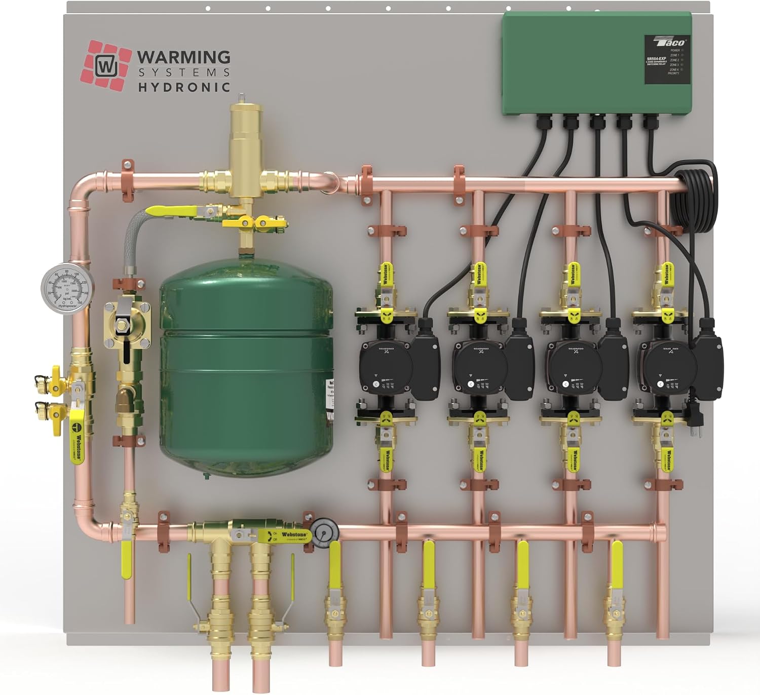Hydronic Radiant Heat Control Panel 4-Zone - All Needed Components Assembled